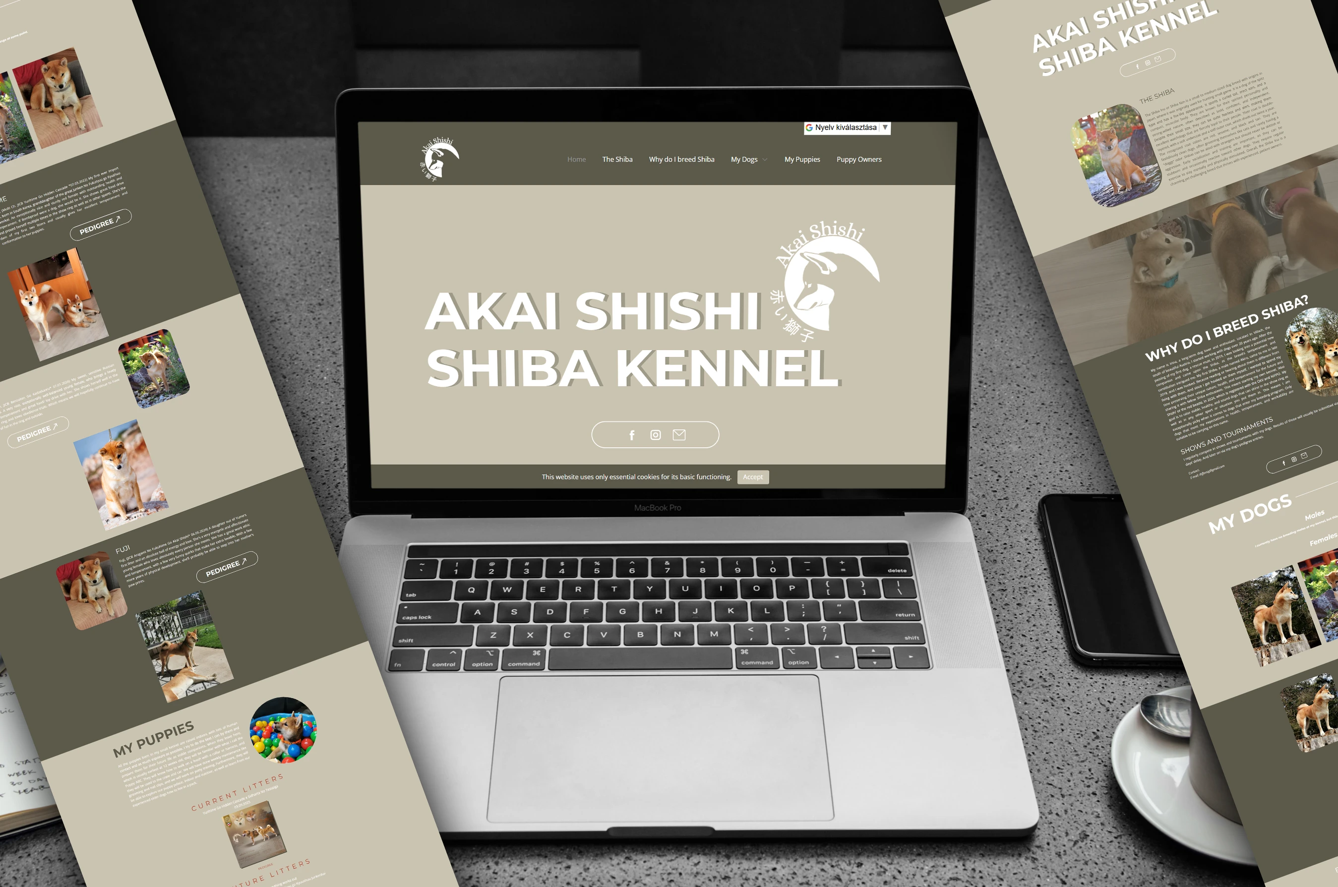 Simple and modern website for breeder
